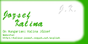 jozsef kalina business card